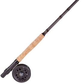Martin Caddis Creek Fly Reel & Fishing Rod Combo (5/6 wt) — 9' 2‑Piece Fiberglass (Brown)
