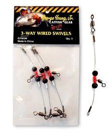 George Young Jr 3‑Way Wired Swivel — 150 lb Test (3‑Pack) 💪🎣