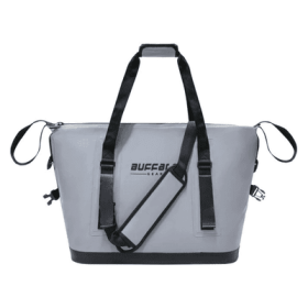 24QT Fish Cooler Bag With Fishing Rod Holder - Gray