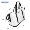 24QT Fish Cooler Bag With Fishing Rod Holder - White