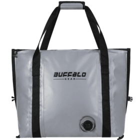 37QT Fish Cooler Bag With Flat Bottom - Gray